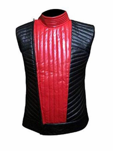 Shinsuke Nakamura Red Black Wrestler Leather Vest - Right Jackets