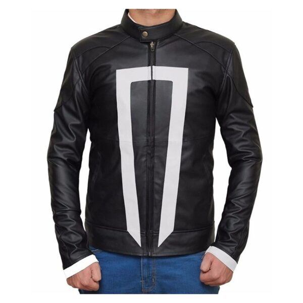 Ghost Rider Men’s Black Leather Jacket