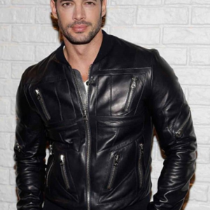 Actor William Levy Black Leather Jacket