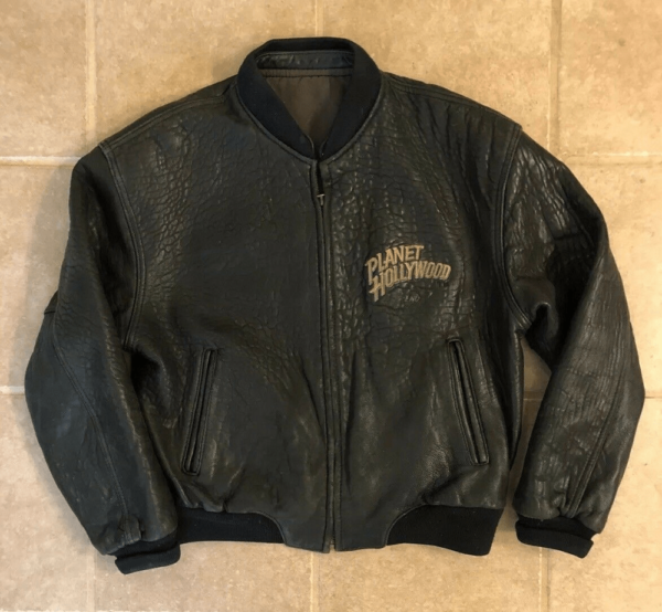 Mens Planet Hollywood Vintage 1991 Leather Jacket