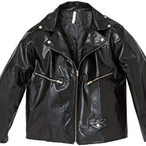 Boys Studded Greaser Leather Jacket