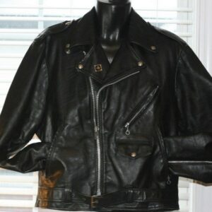 Men’s Sears Black Leather Motorcycle Jacket