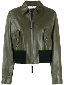Rue 21 Green Bomber Leather Jacket