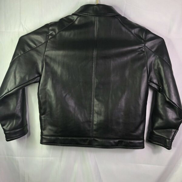 men’s reportage rga black leather jacket