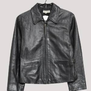 Ann Taylor Pre Owned Black Leather Jacket