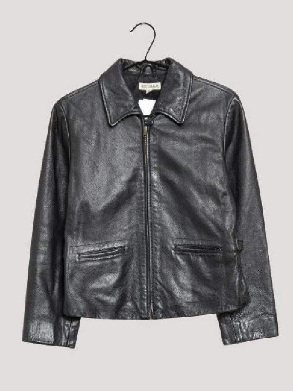 Ann Taylor Pre Owned Black Leather Jacket