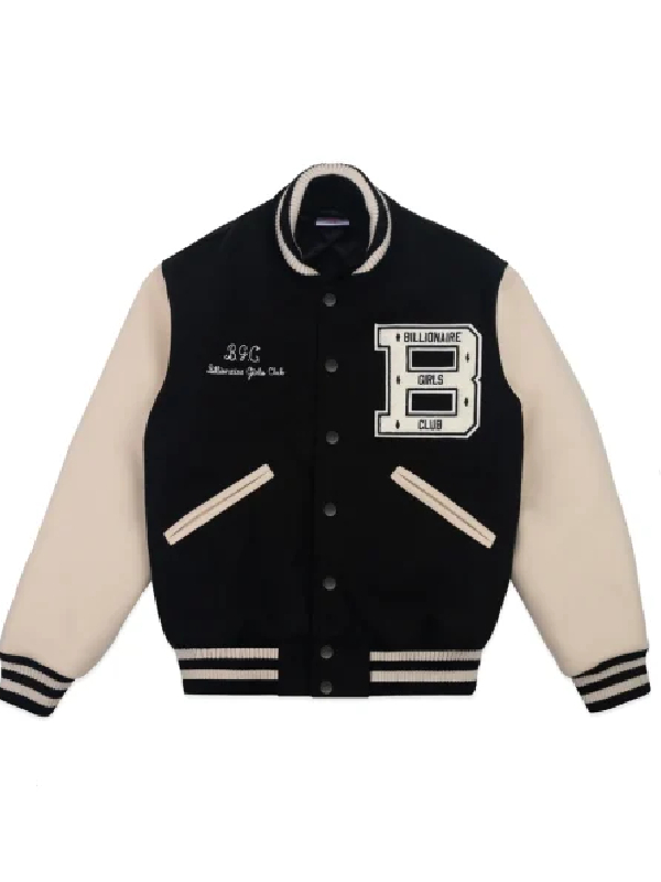 Billionaire Girls Club Black Varsity Jacket
