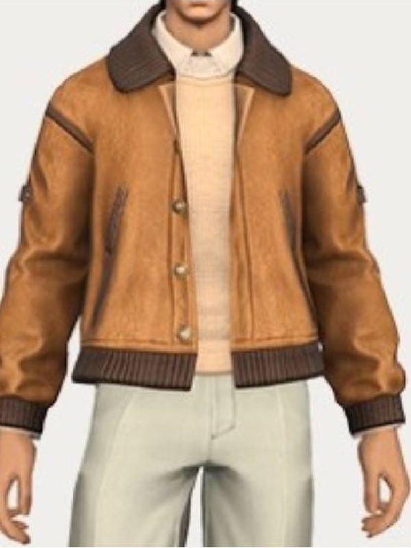 Final Fantasy XIV Brown Varsity Jacket
