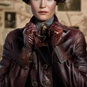 Kingsman 3 Polly Brown Real Leather Jacket