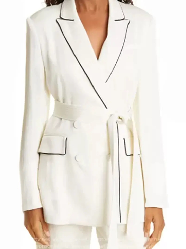 Laura Baker All American S04 White Suiting Blazer