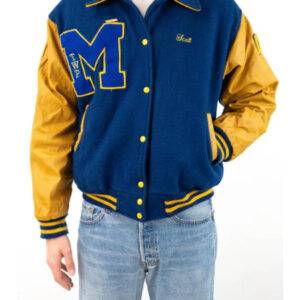 Manchester Soccer Blue And Yellow Varsity Jacket