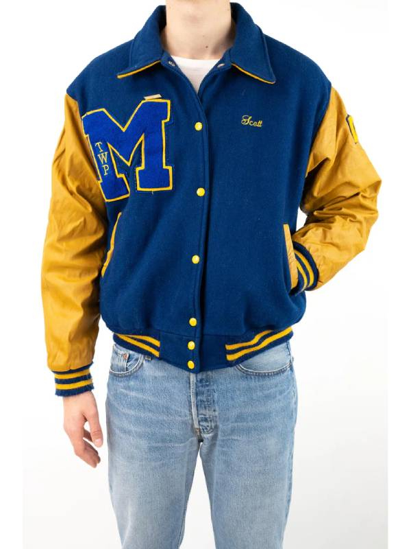 Manchester Soccer Blue And Yellow Varsity Jacket