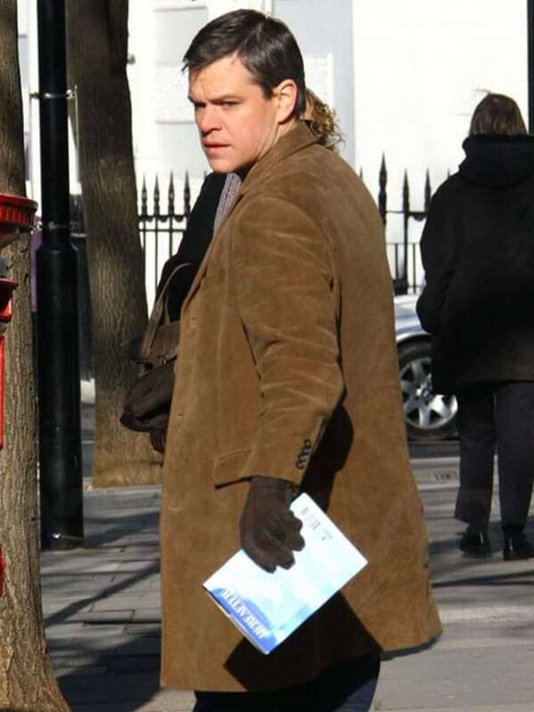 Matt Damon Hereafter Suede Leather Coat