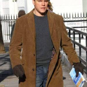 Matt Damon Hereafter Suede Leather Coat