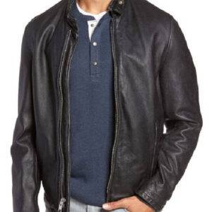 Mens Cowhide Leather Vintage Jacket