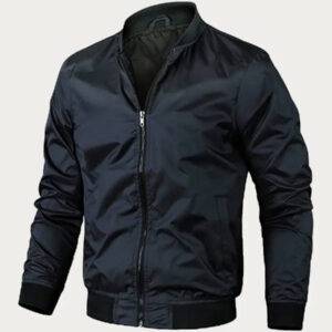 Mens Lightweight Satin Bomber Jacket