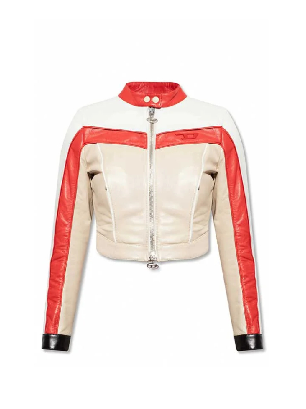 Nathalie Emmanuel Leather White Jacket