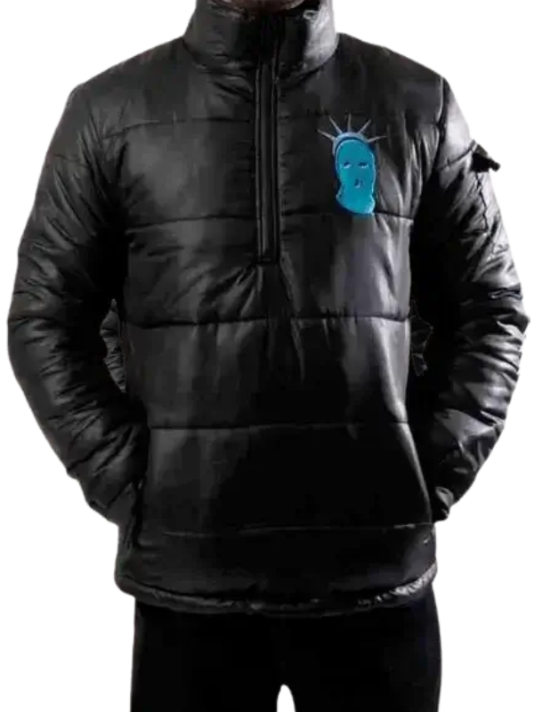 Ski Mask Logo Puffer Black Jacket