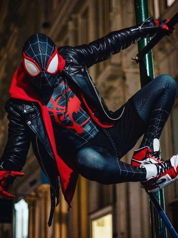 Spider Man Across The Spider-Verse Miles Morales Black Jacket