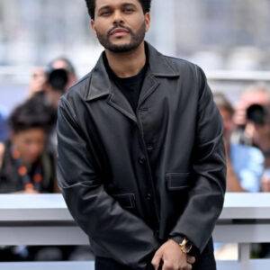 The Weeknd 76th Cannes Film Festival Leather Jacket.