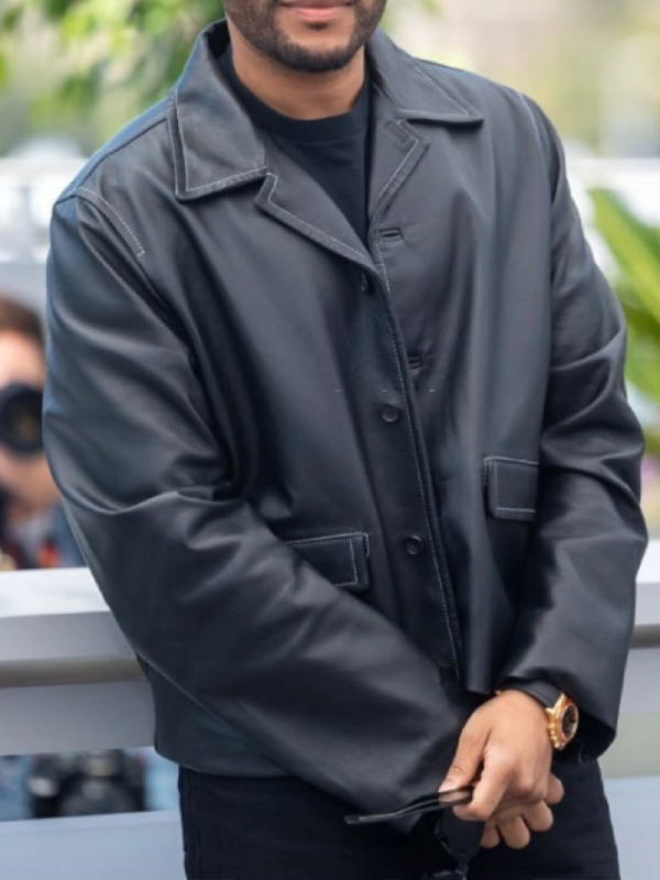 The Weeknd 76th Cannes Film Festival Leather Jacket