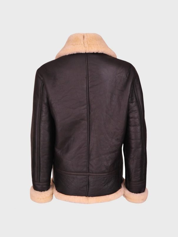 Womens Brown B3 Shearling Leather Jacket