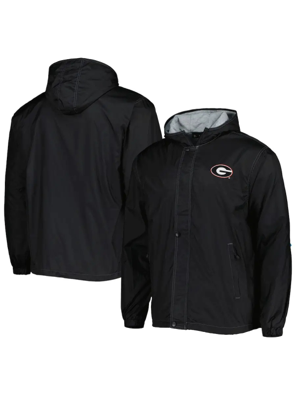 Georgia Bulldogs Anorak Black Cotton Jacket