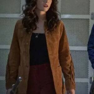 Heather Day Shift 2022 Suede Leather Brown Jacket