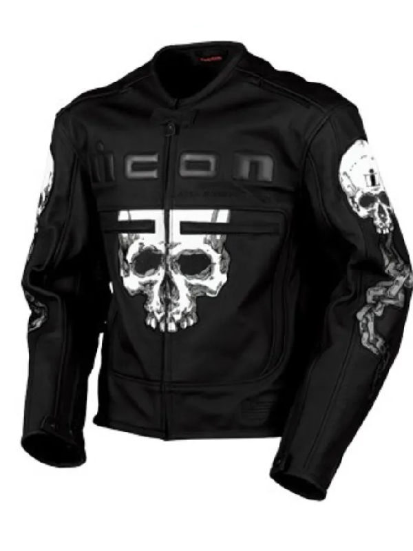 Icon Motorhead Skull Leather Motorcycle Jacket