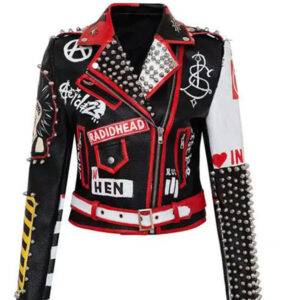 Kiel West Hip Hop Rock Biker Leather Jacket