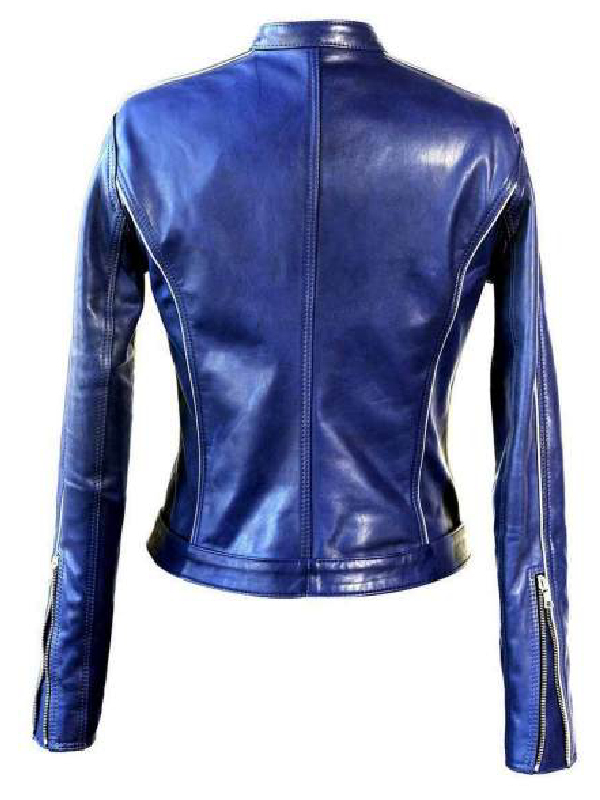 Once Upon A Time Emma Swan Blue Leather Jacket