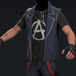 The Punk Rocker Call Of Duty Blue Denim Vest