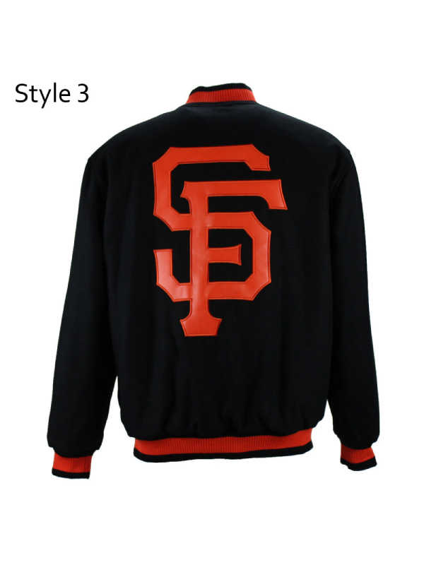 San Francisco Giants Varsity Black All-Wool Jacket