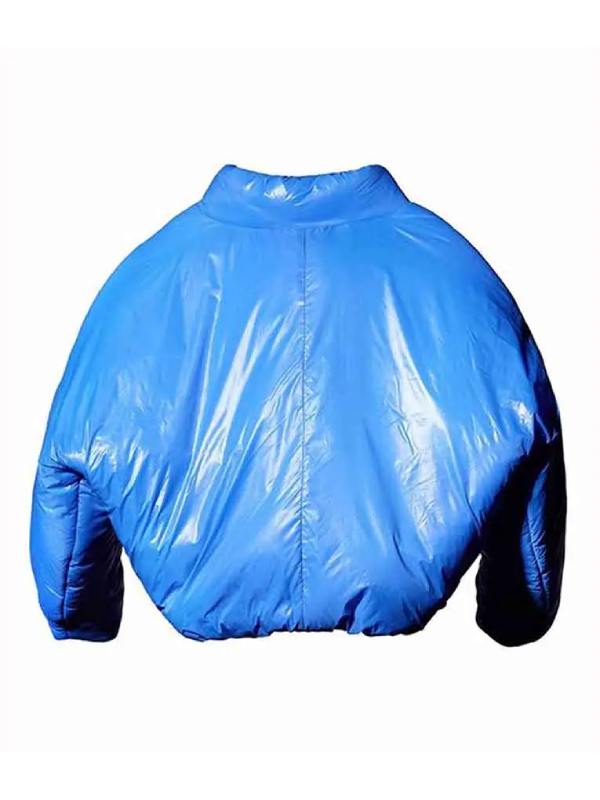 Blue Puffer Kanye West Yeezy Gap Jacket