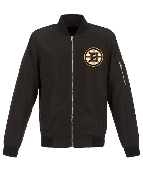Boston Bruins Black Lightweight Nylon Jacket