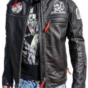 Cafe Racer Biker Black Jacket