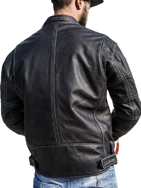 Cafe Racer Biker Black Jacket | Right Jackets