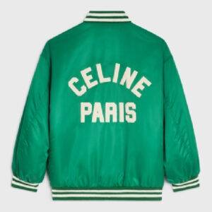 Celine Paris Green Varsity Jacket