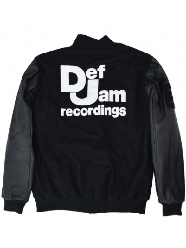 Def Jam Recording Black Varsity Bomber Jacket