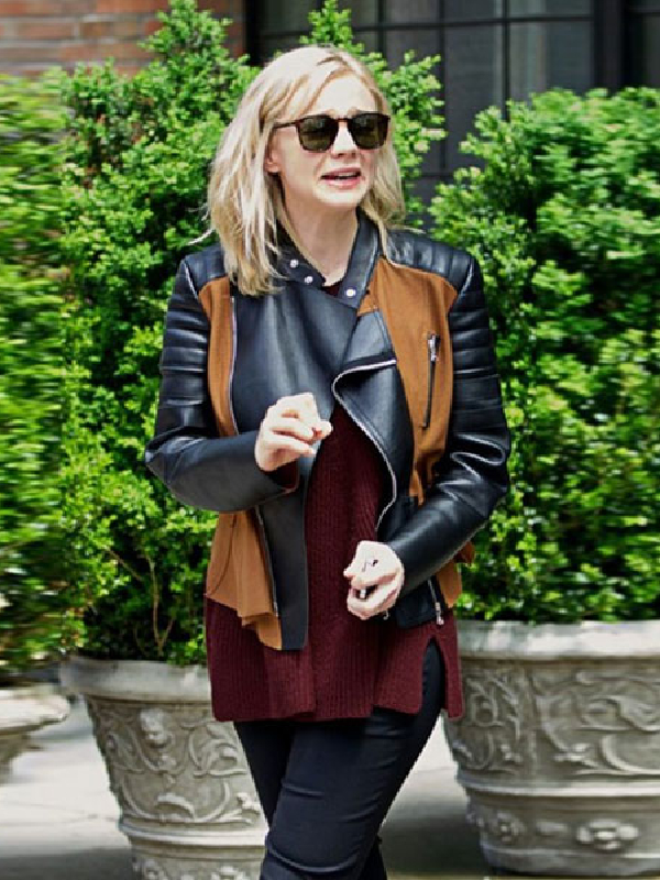 Designer Stylish Carey Mulligan Black Leather Jacket