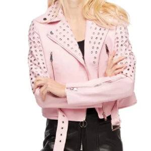 Girls5eva Pink Leather Jacket