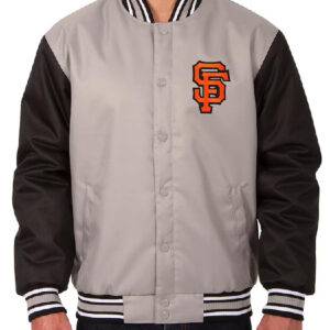 Youth San Francisco Giants Gray And Black Jacket