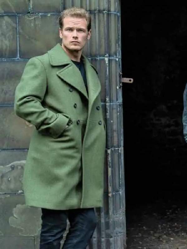 Men in Kilts Sam Heughan Green Coat