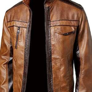 Mens Tan Leather Jacket