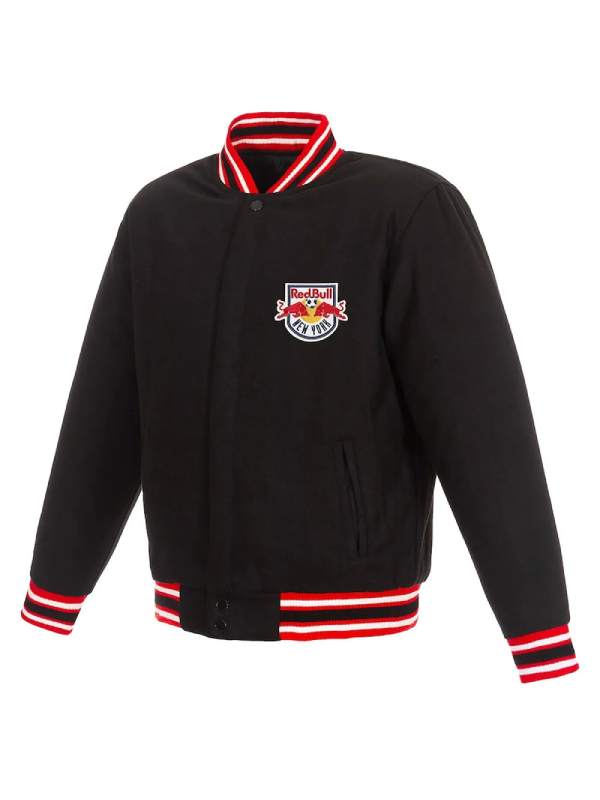 New York Red Bulls Black Varsity Wool Jacket