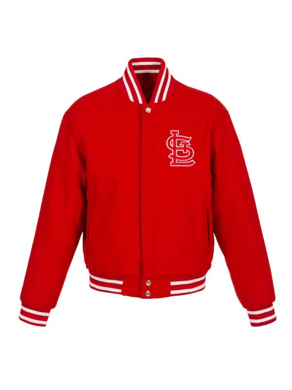 St. Louis Cardinals Embroidered Varsity Red All-Wool Jacket