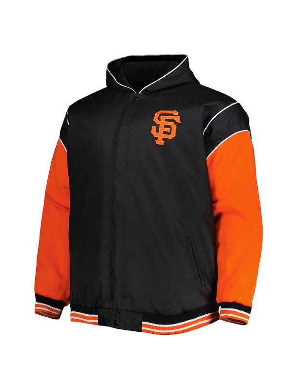 San Francisco Giants Black and Orange Hoodie Jacket
