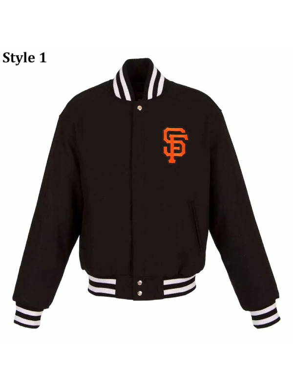 San Francisco Giants Varsity Black All-Wool Jacket