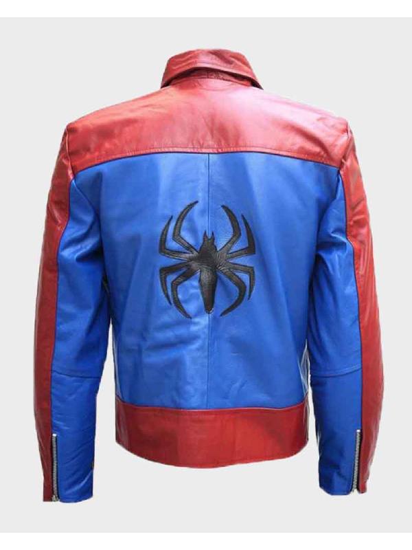 Spiderman Style Biker Leather Jacket For Men’s