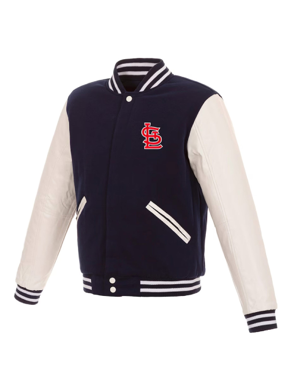St. Louis Cardinals Navy and White Varsity Jacket